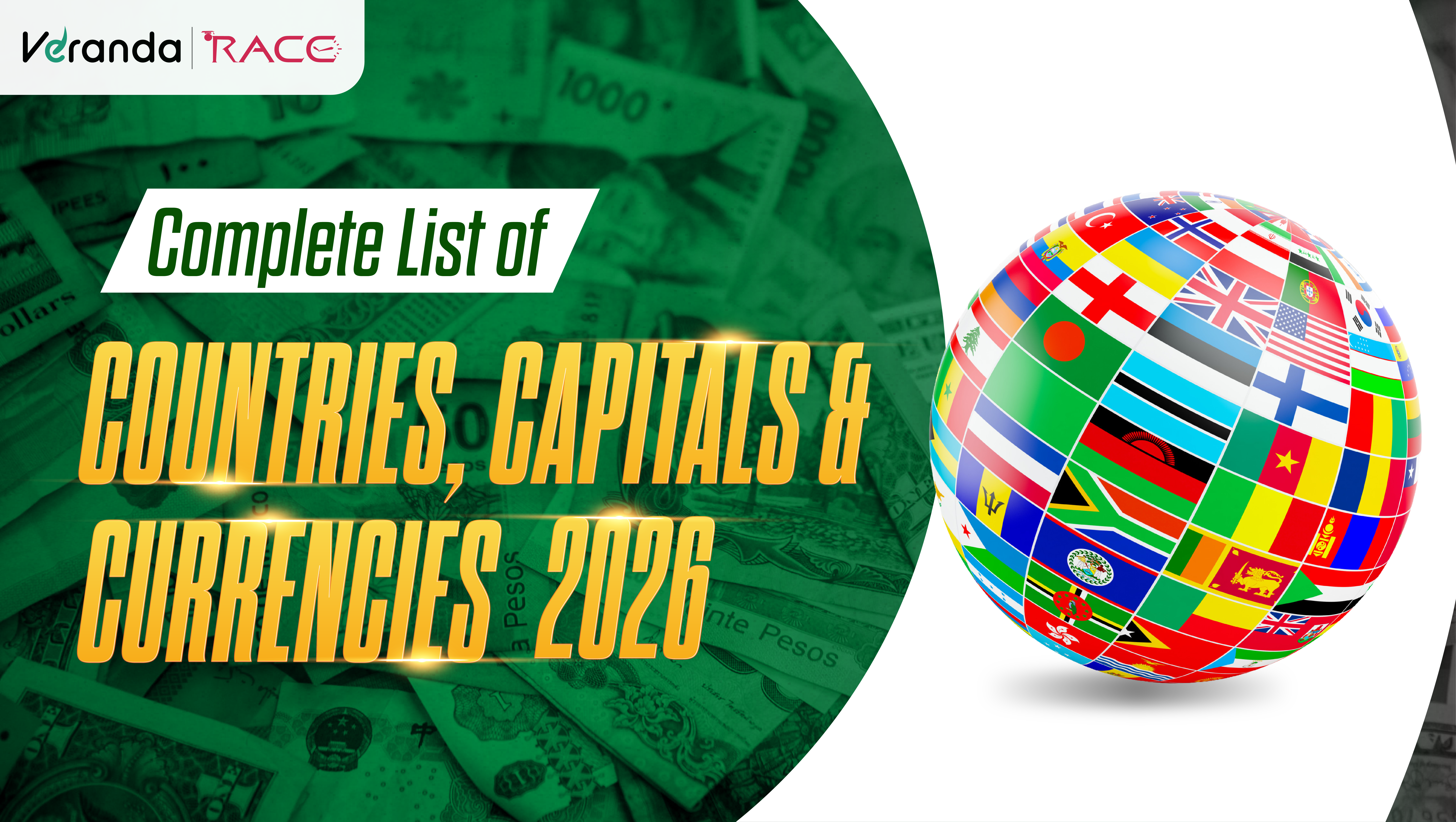 List of Countries with their Capitals and Currencies 2026&nbsp; - Static GK - Download Free PDF